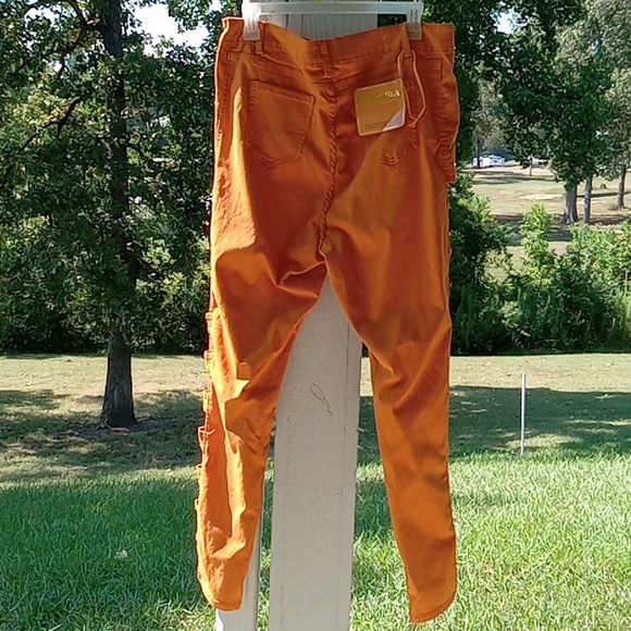 KaLowa Vibrant Orange Women's Jeggings - Picture 3 of 6